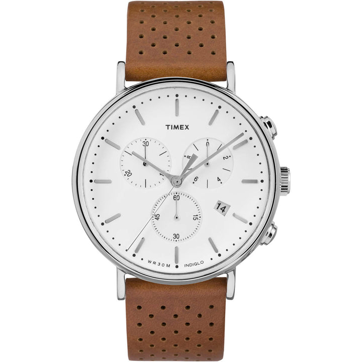Timex Multifunctonal Men's Analog White Dial Coloured Quartz Watch, Round Dial With 41 Mm Case Width - TW2R26700UJ