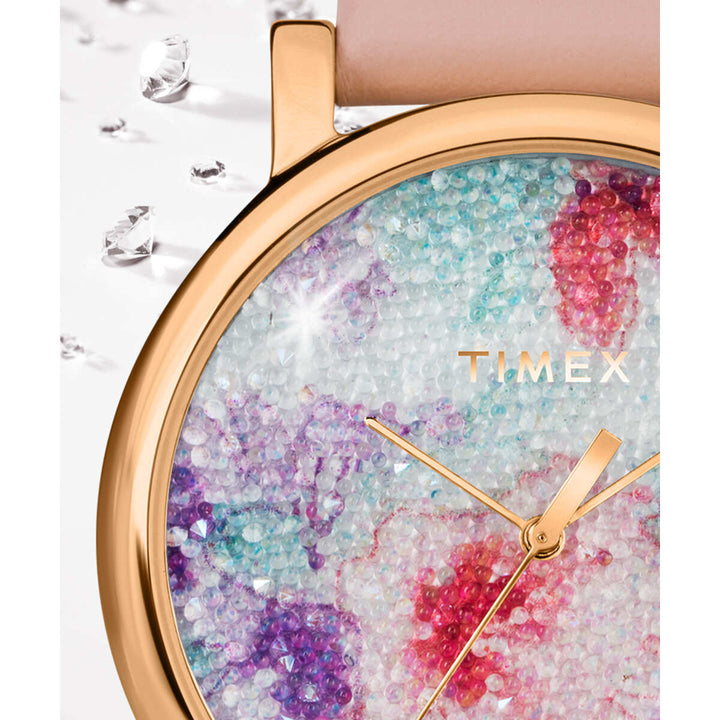 Timex Women's Analog White Dial Coloured Quartz Watch, Round Dial With 38 Mm Case Width - TW2R87800UJ