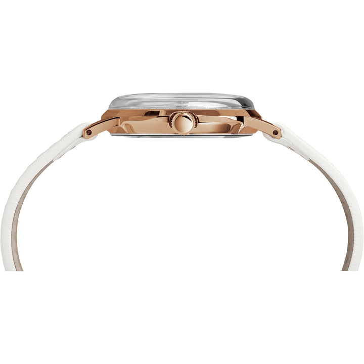 Timex 3 Hands Women's Analog Silver Dial Coloured Quartz Watch, Round Dial With 34 Mm Case Width - TW2T18300U9