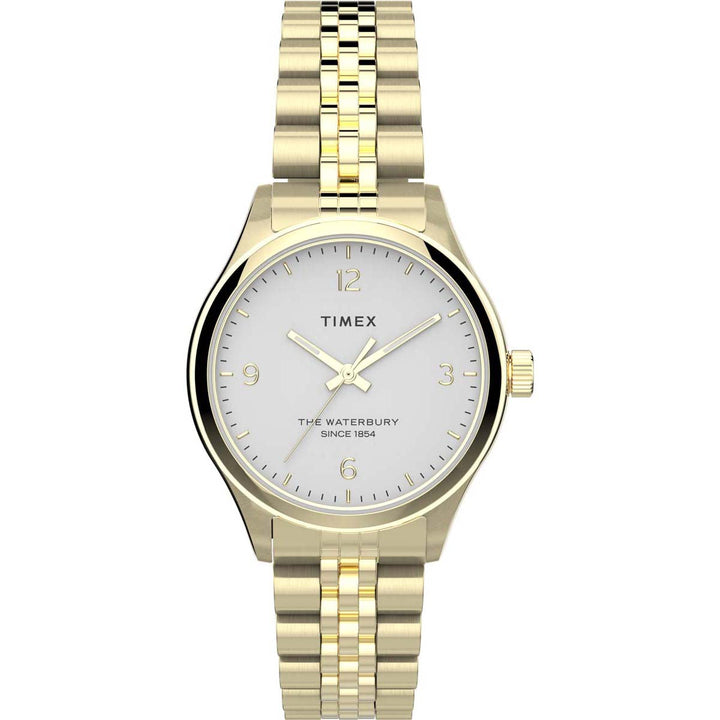 Timex Heritage Collection Women's Quartz Analog Gold-Tone Dial Stainless-Steel Function Watch -TW2T74800