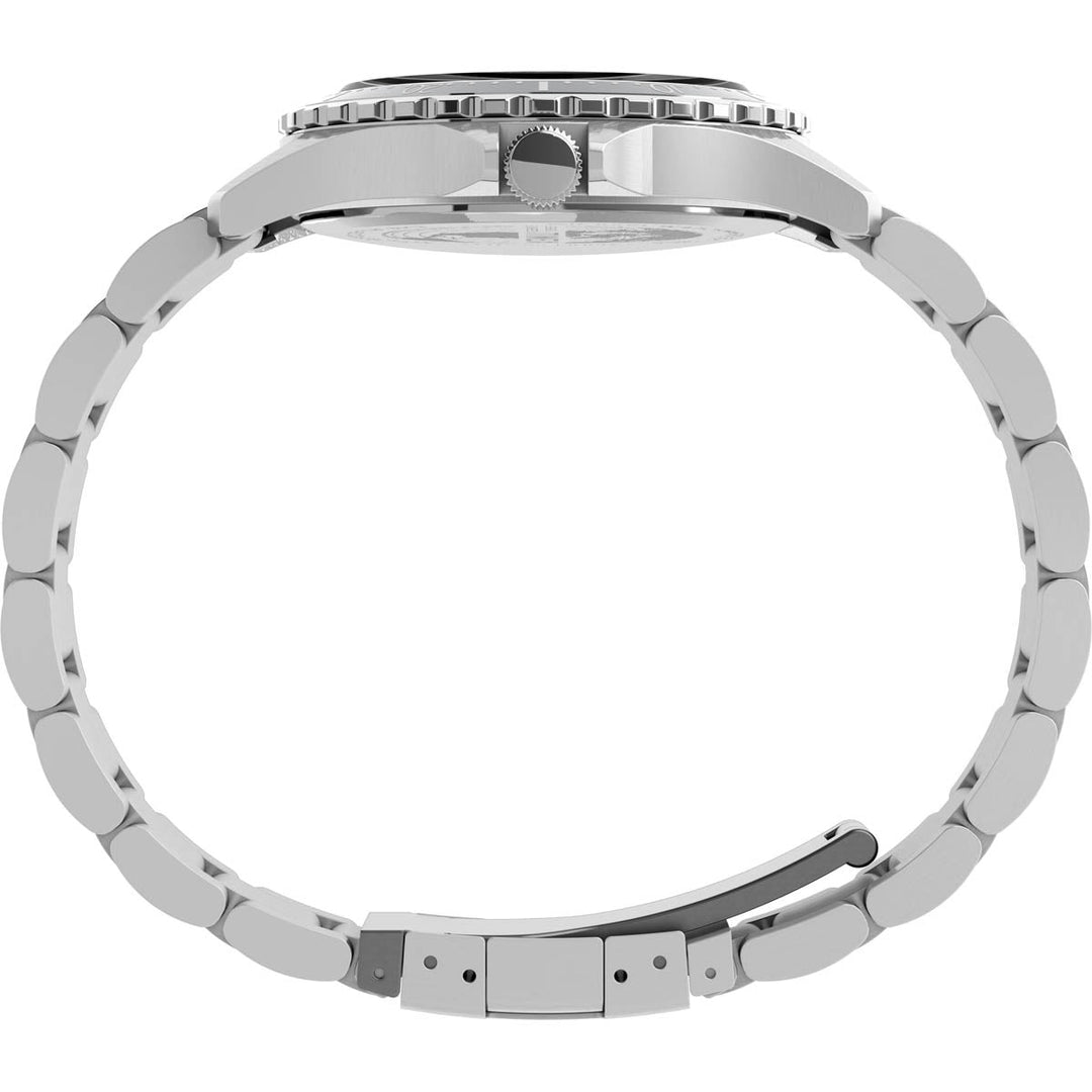 Timex Military Men's Quartz Analog Stainless Steel Dial Round Case Stainless-Steel Function Watch -TW2U10900