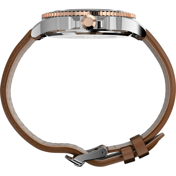 Timex 3 Hands Men's Analog White Dial Coloured Quartz Watch, Round Dial With 43 Mm Case Width - TW2U12800UJ