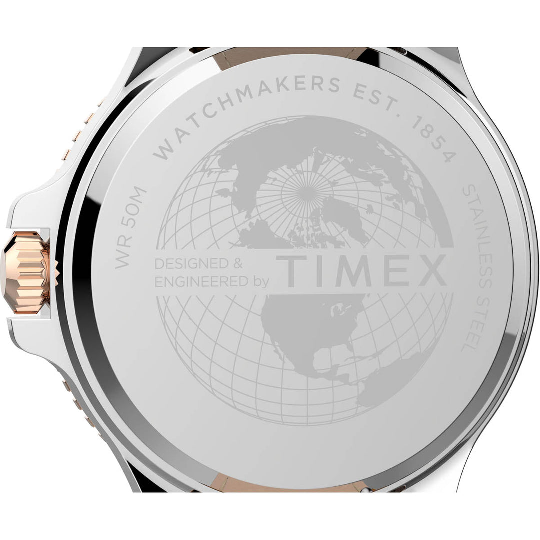 Timex 3 Hands Men's Analog White Dial Coloured Quartz Watch, Round Dial With 43 Mm Case Width - TW2U12800UJ