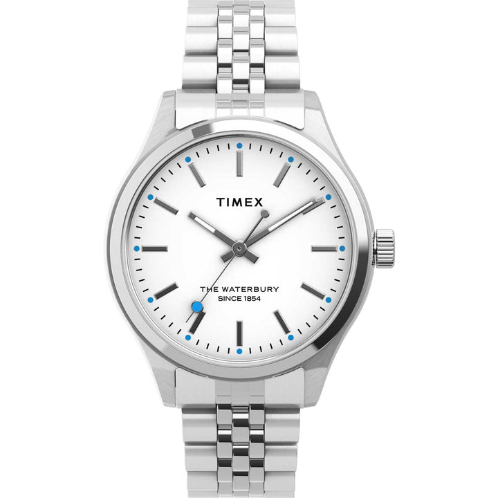 Timex Heritage Collection Women's Quartz Analog Stainless Steel Dial Round Case Stainless-Steel Function Watch -TW2U23400