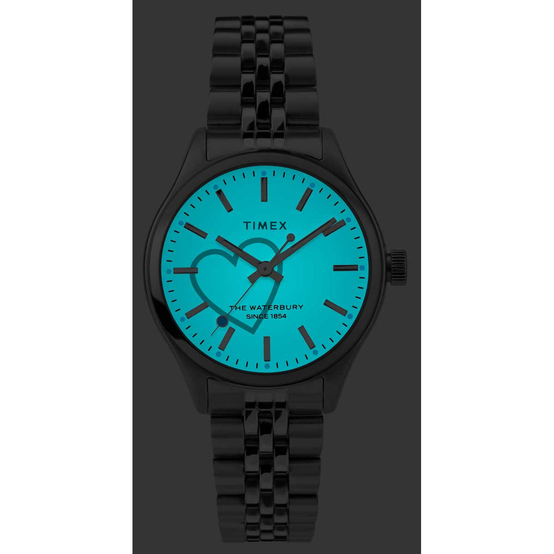 Timex Heritage Collection Women's Quartz Analog Stainless Steel Dial Round Case Stainless-Steel Function Watch -TW2U23400