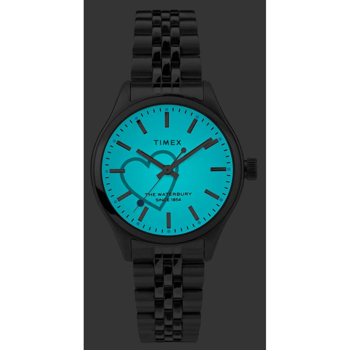 Timex Heritage Collection Women's Quartz Analog Stainless Steel Dial Round Case Stainless-Steel Function Watch -TW2U23400