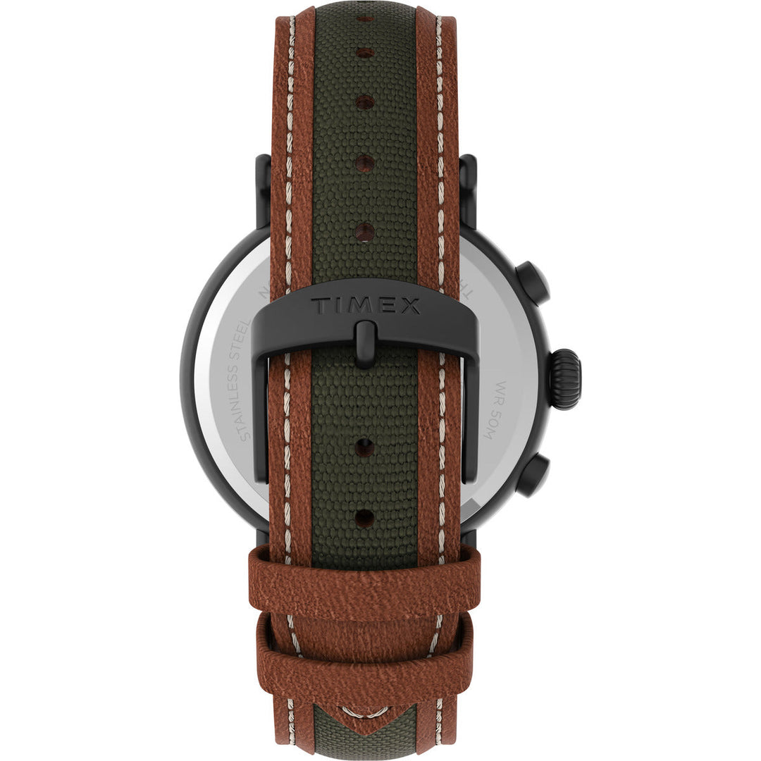 Timex Multifunctonal Men's Analog Black Dial Coloured Quartz Watch, Round Dial With 41 Mm Case Width - TW2U58000UJ