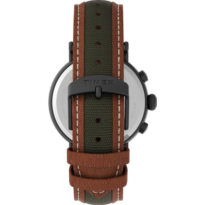 Timex Multifunctonal Men's Analog Black Dial Coloured Quartz Watch, Round Dial With 41 Mm Case Width - TW2U58000UJ