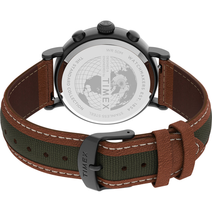 Timex Multifunctonal Men's Analog Black Dial Coloured Quartz Watch, Round Dial With 41 Mm Case Width - TW2U58000UJ