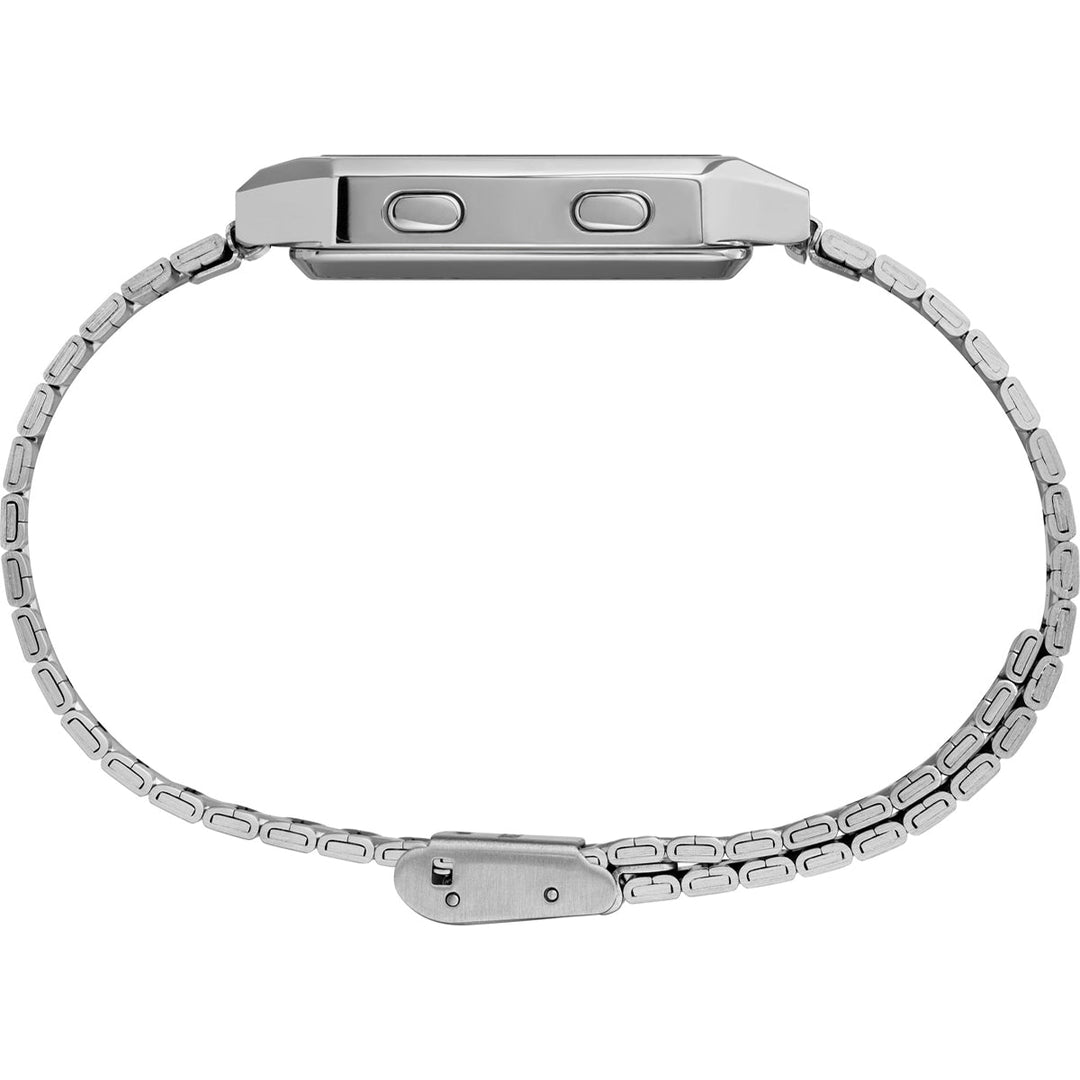 Timex 3 Hands Men's Digital Grey Dial Coloured Quartz Watch, Square Dial With 32.5 Mm Case Width - TW2U72400U9