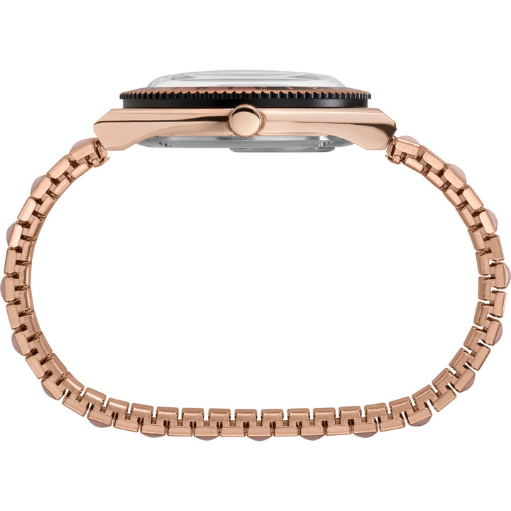 Timex 3 Hands Women's Analog Black Dial Coloured Quartz Watch, Round Dial With 38 Mm Case Width - TW2U81400UJ