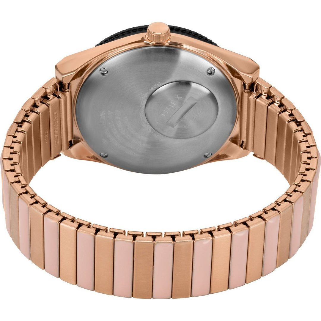 Timex 3 Hands Women's Analog Black Dial Coloured Quartz Watch, Round Dial With 38 Mm Case Width - TW2U81400UJ