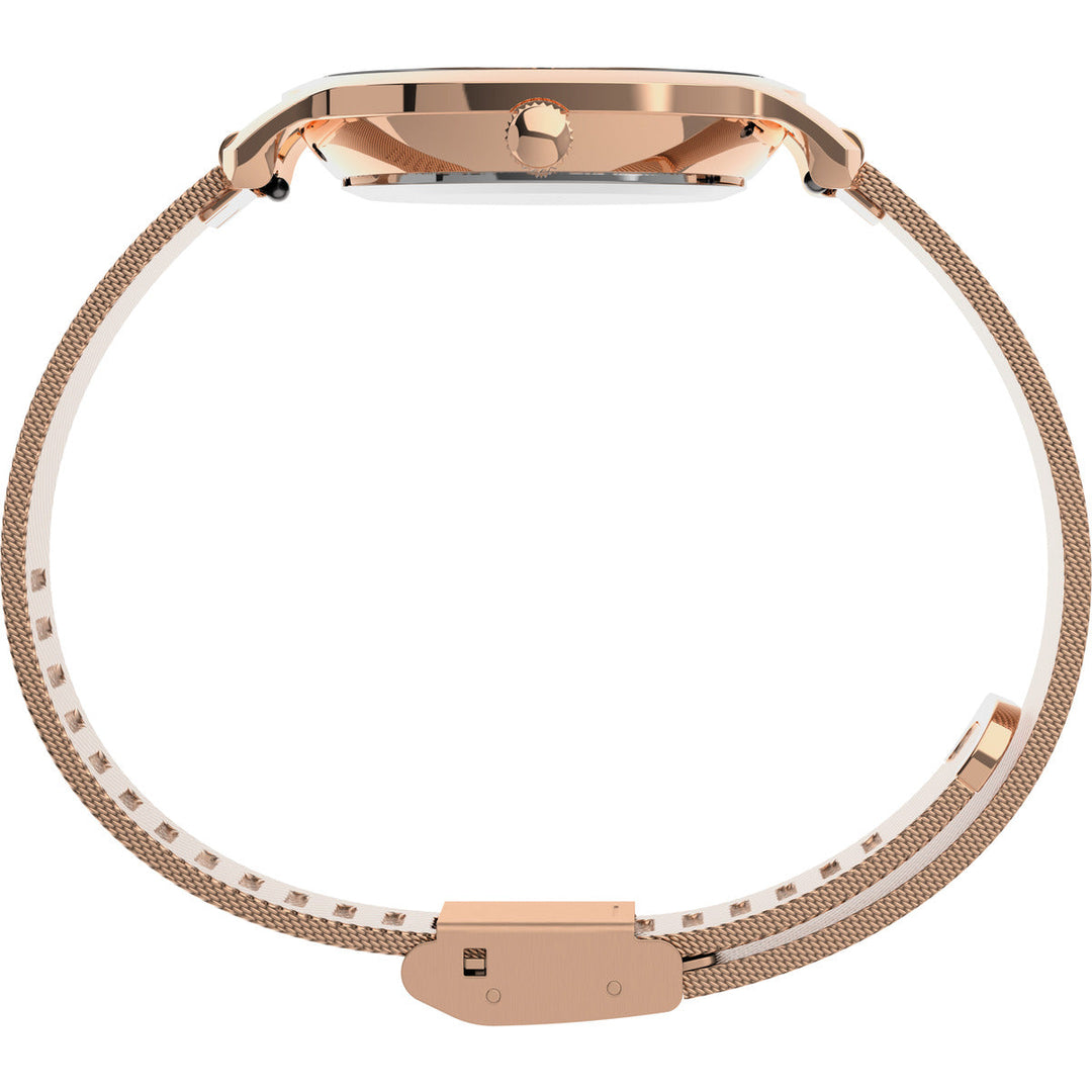 Timex Trend Collection Premium Quality Women's Analog Silver-Tone Dial Coloured Quartz Watch, Round Dial With 31 Mm Case Width - TW2U87000UJ