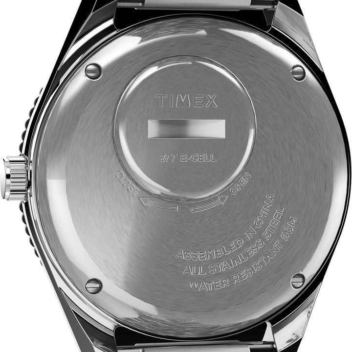 Timex 3 Hands Men's Analog Black Dial Coloured Quartz Watch, Round Dial With 38 Mm Case Width - TW2V00100U9