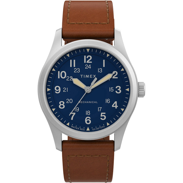 Timex 3 Hands Men's Analog Blue Dial Coloured Quartz Watch, Round Dial With 38 Mm Case Width - TW2V00700X6