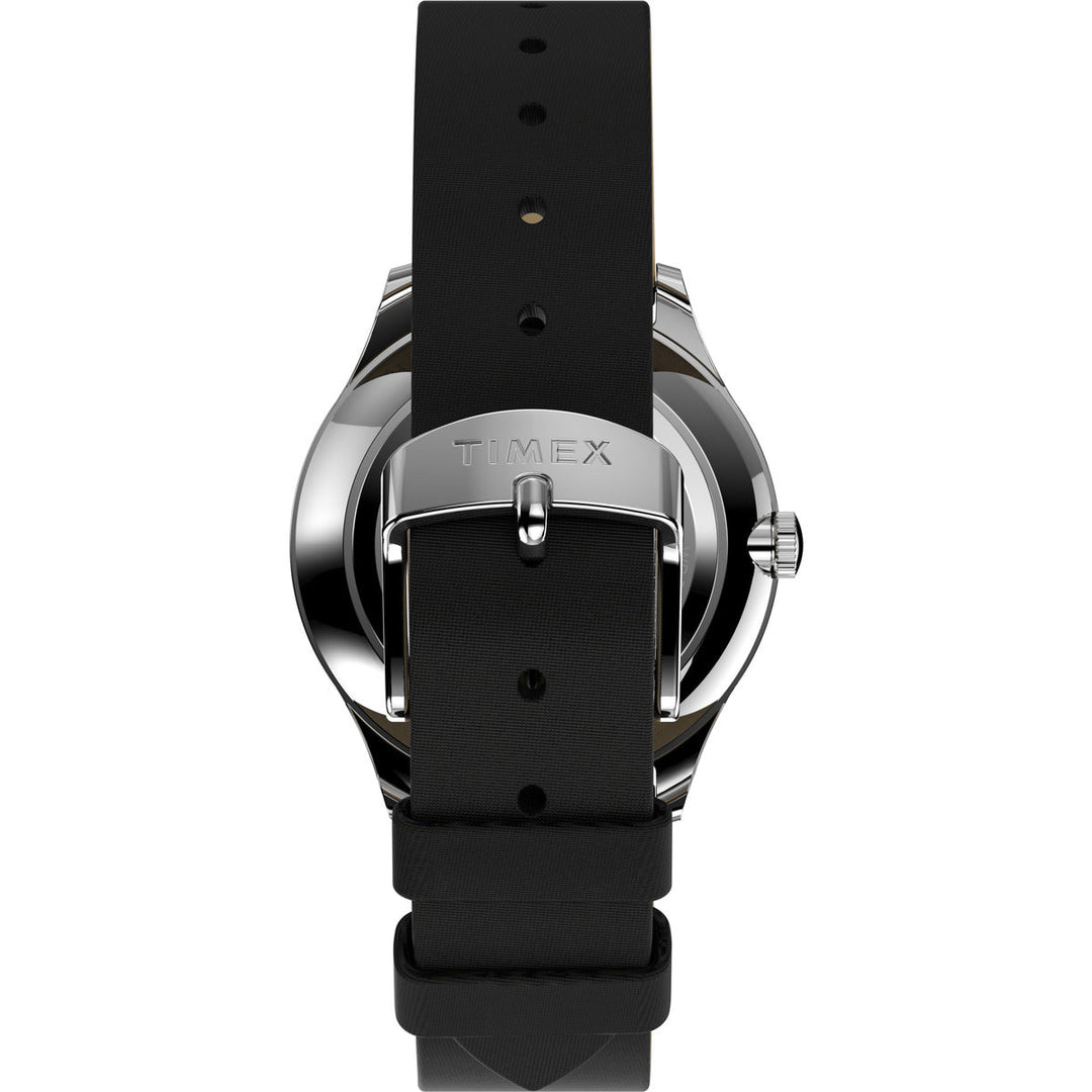 Timex 3 Hands Women's Analog Black Dial Coloured Quartz Watch, Round Dial With 32 Mm Case Width - TW2V01100UJ