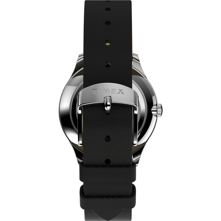 Timex 3 Hands Women's Analog Black Dial Coloured Quartz Watch, Round Dial With 32 Mm Case Width - TW2V01100UJ