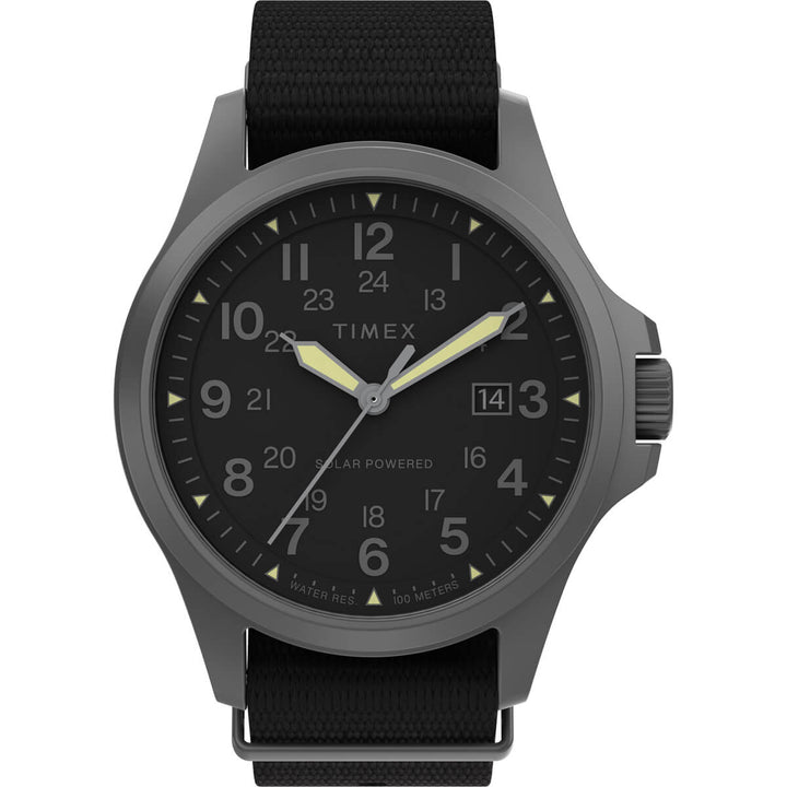 Timex 3 Hands Men's Analog Black Dial Coloured Quartz Watch, Round Dial With 41 Mm Case Width - TW2V03800X6
