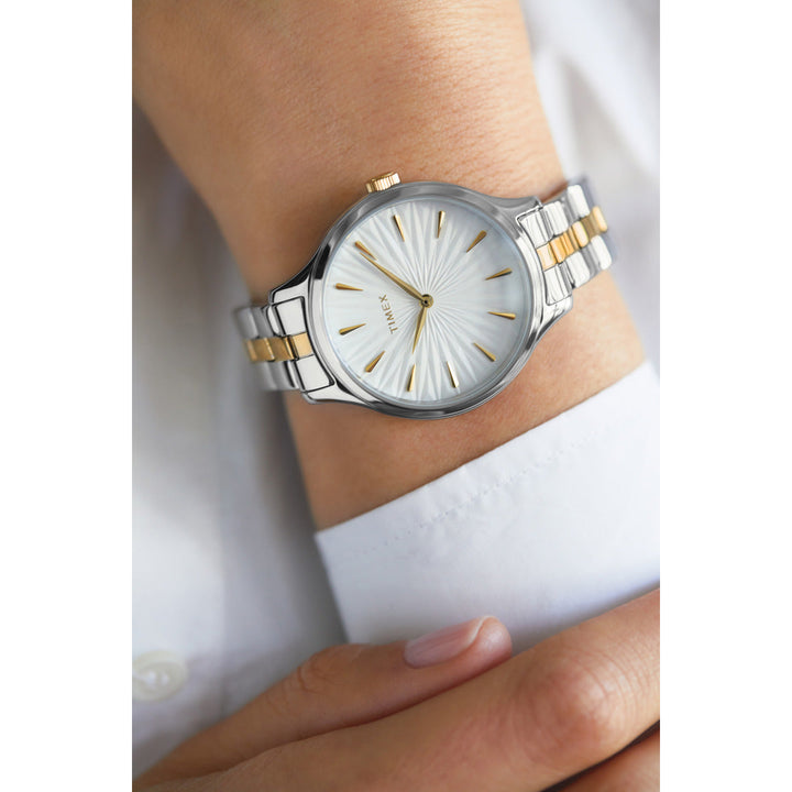 Timex Trend 3 Hands Women's Analog White Dial Quartz Watch - TW2V06500UJ