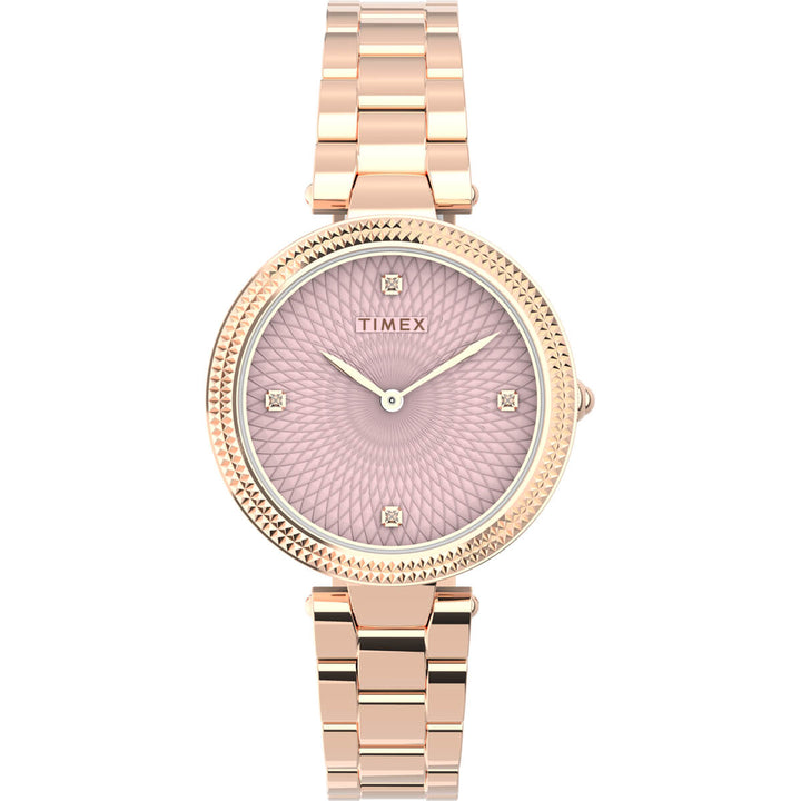 Timex Trend 3 Hands Women's Analog Pink Dial Quartz Watch - TW2V24300UJ