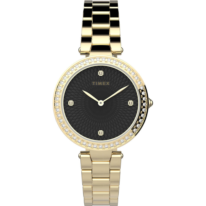 TIMEX Trend Women Black Round Dial Analog Watch - TW2V24400