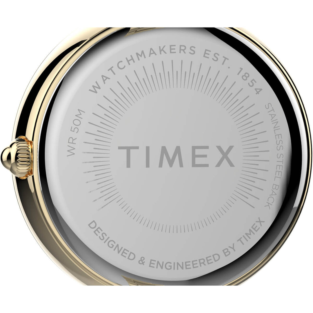 Timex 3 Hands Women's Analog Black Dial Coloured Quartz Watch, Round Dial With 32 Mm Case Width - TW2V24400UJ