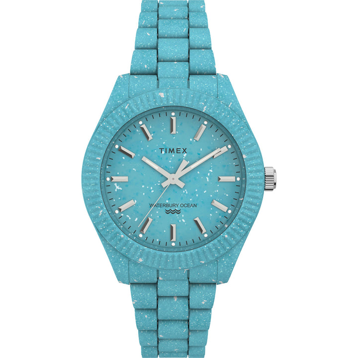 Timex Women's Analog Blue Dial Coloured Quartz Watch, Round Dial With 37mm Case Width - TW2V33200X6