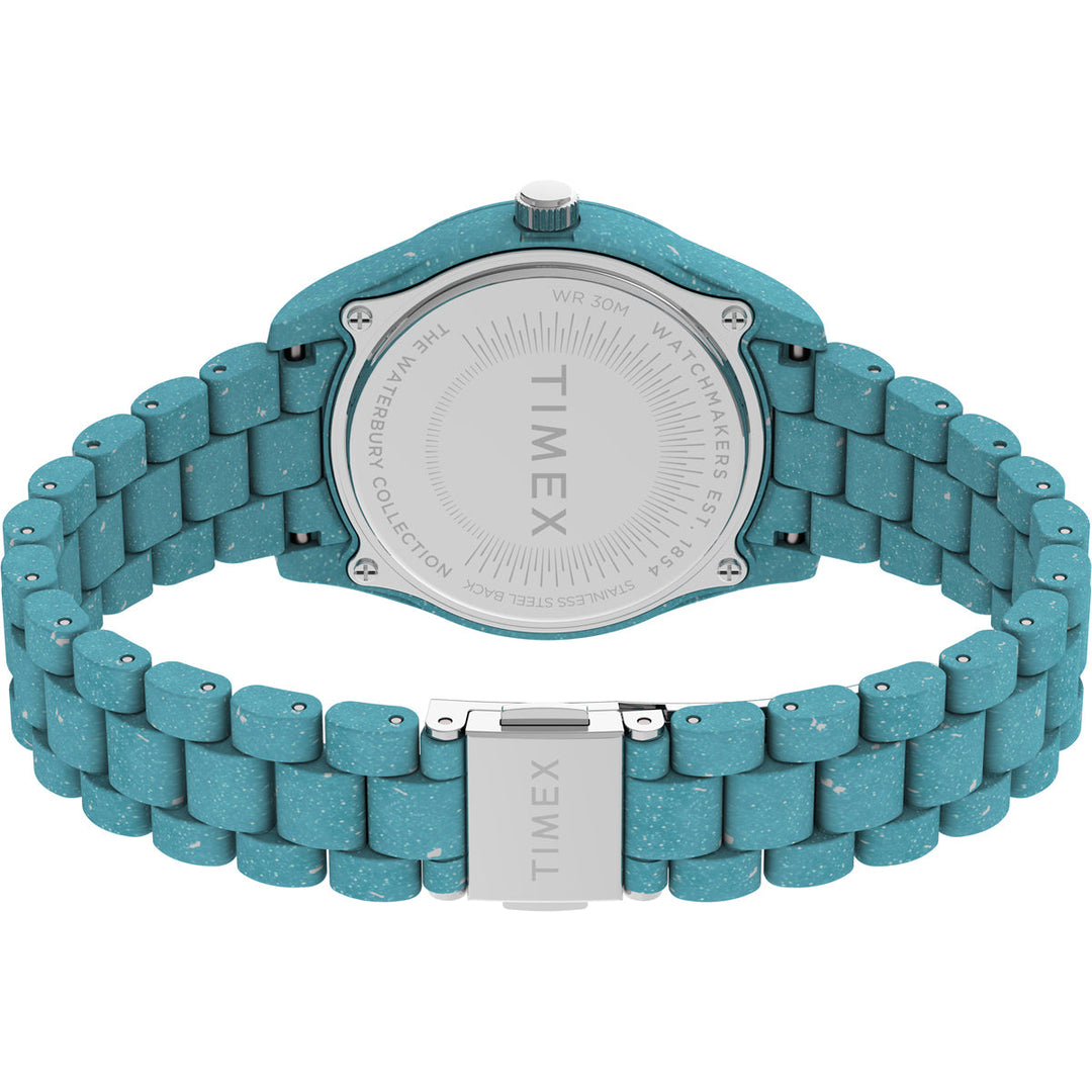 Timex Women's Analog Blue Dial Coloured Quartz Watch, Round Dial With 37mm Case Width - TW2V33200X6