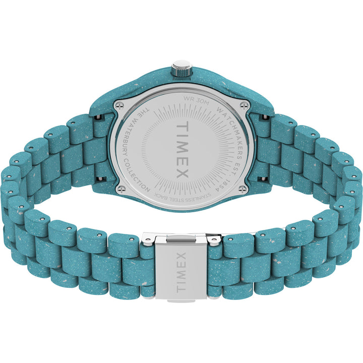 Timex Women's Analog Blue Dial Coloured Quartz Watch, Round Dial With 37mm Case Width - TW2V33200X6