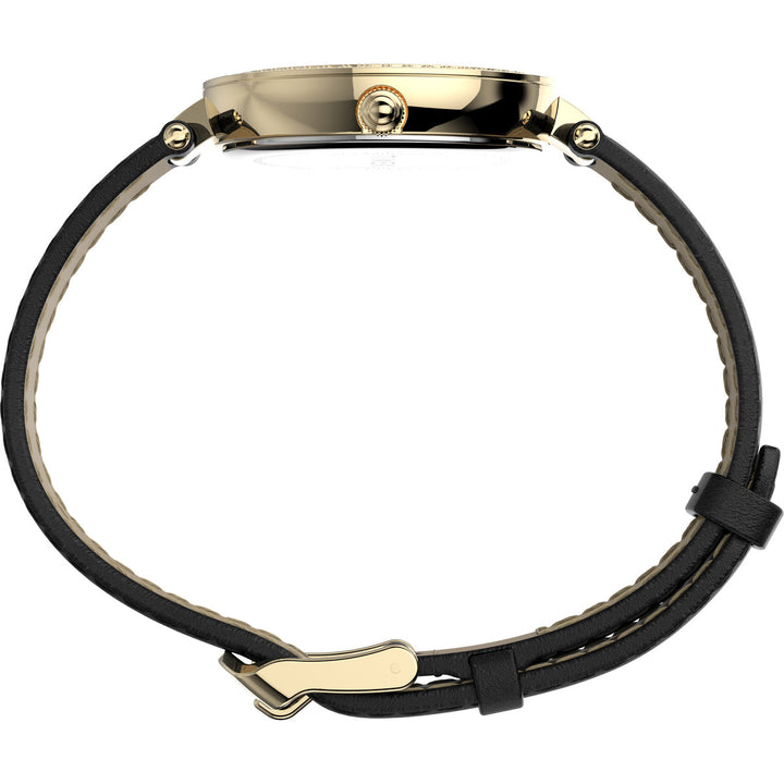 Timex 3 Hands Women's Analog Black Dial Coloured Quartz Watch, Round Dial With 32 Mm Case Width - TW2V45100UJ