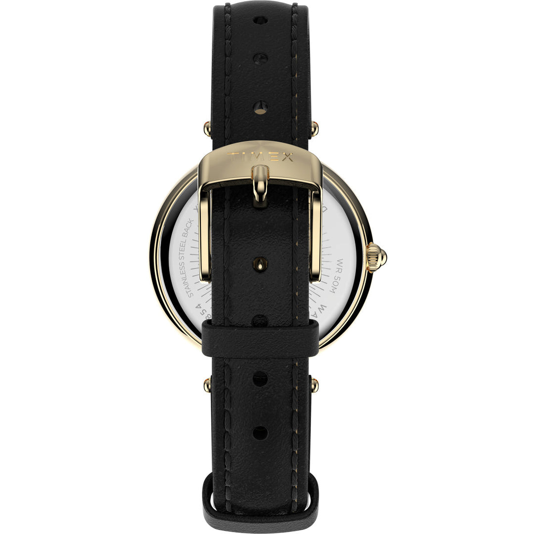 Timex 3 Hands Women's Analog Black Dial Coloured Quartz Watch, Round Dial With 32 Mm Case Width - TW2V45100UJ