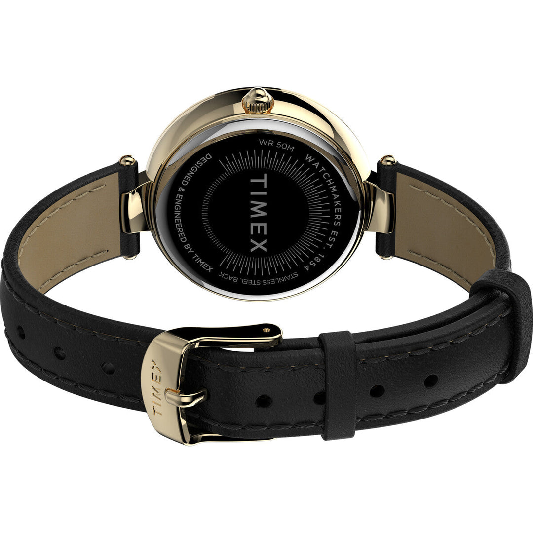 Timex 3 Hands Women's Analog Black Dial Coloured Quartz Watch, Round Dial With 32 Mm Case Width - TW2V45100UJ