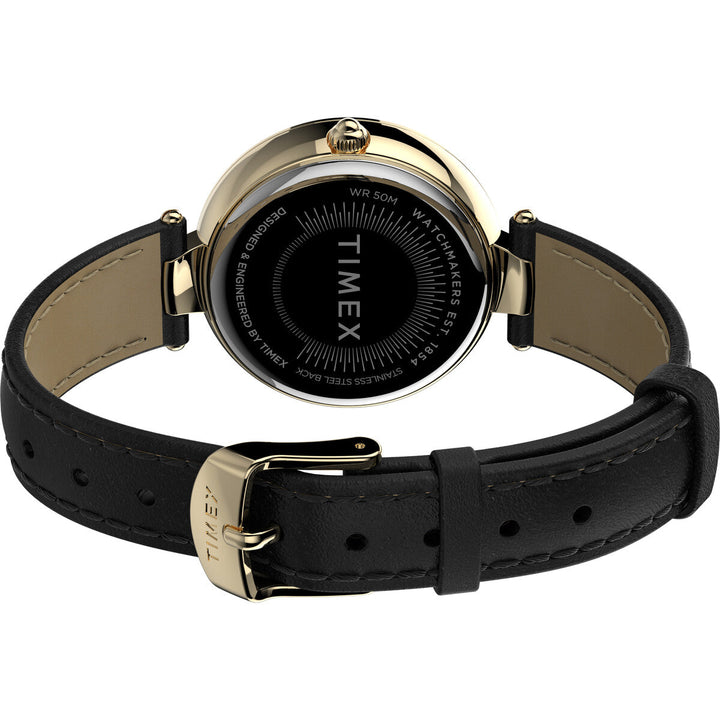 Timex 3 Hands Women's Analog Black Dial Coloured Quartz Watch, Round Dial With 32 Mm Case Width - TW2V45100UJ