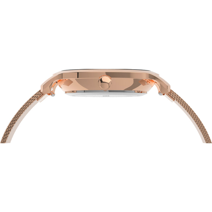 Timex 3 Hands Women's Analog Black Dial Coloured Quartz Watch, Round Dial With 31 Mm Case Width - TW2V52100UJ