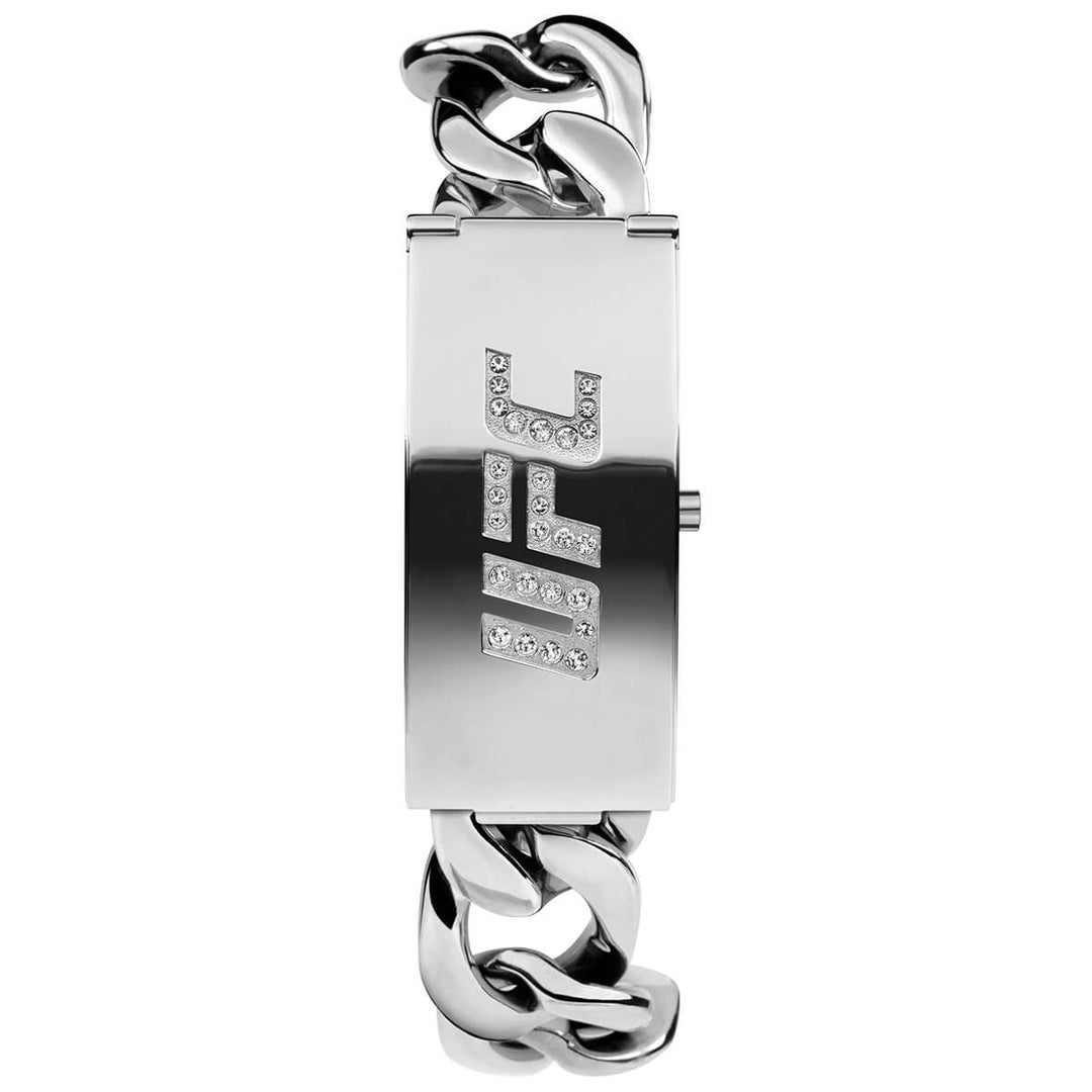 Timex Men's Analog Silver Dial Coloured Quartz Watch, Rectangular Dial With 20 Case Width - TW2V55600X6