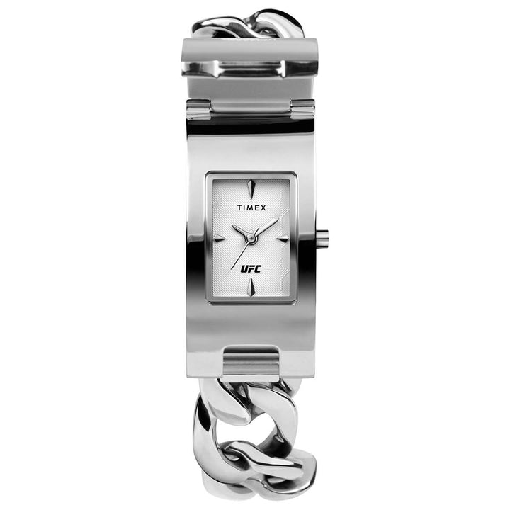 Timex Men's Analog Silver Dial Coloured Quartz Watch, Rectangular Dial With 20 Case Width - TW2V55600X6