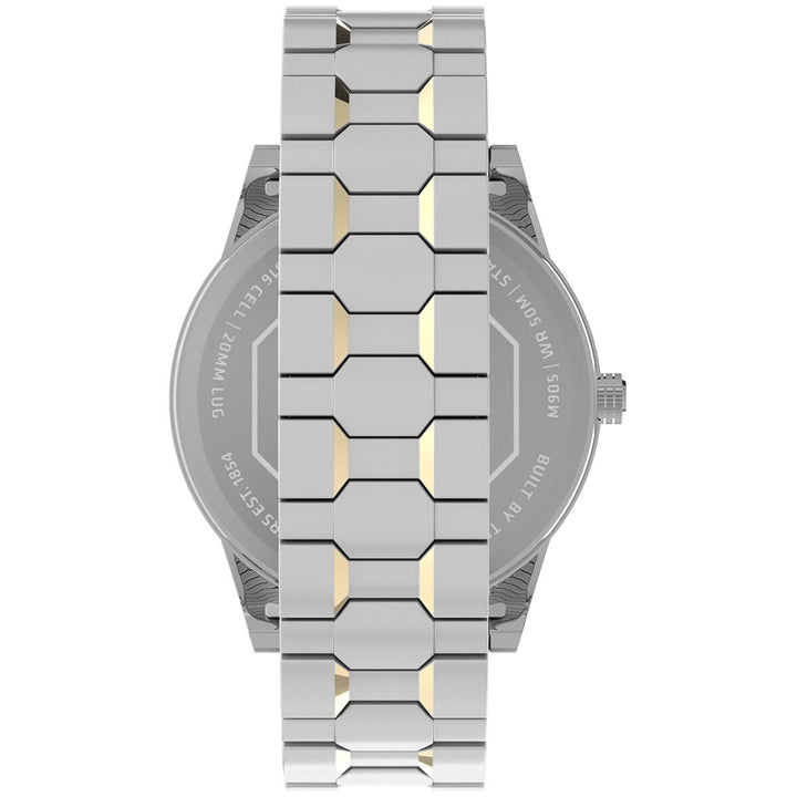 Timex Men Silver-Tone Round Brass Dial Analog Watch - TW2V565000D
