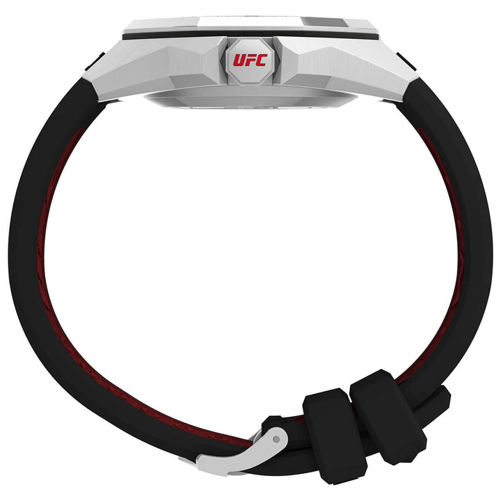 Timex UFC Street Collection Premium Quality Men's Quartz Analog Silver-Tone Dial Coloured Quartz Watch, Round Dial With 44 Mm Case Width - TW2V57200X6