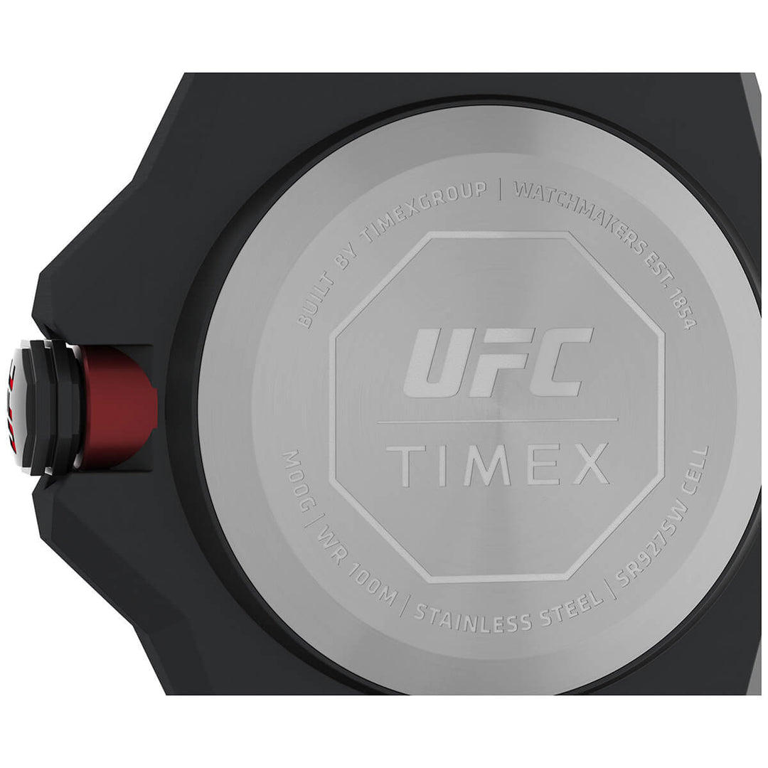 Timex UFC Street Collection Premium Quality Men's Quartz Analog Black Dial Coloured Quartz Watch, Round Dial With 44 Mm Case Width - TW2V57300X6