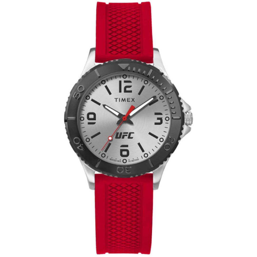 Timex Men's Analog Silver Dial Coloured Quartz Watch, Round Dial With 42 Case Width - TW2V582000D