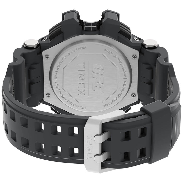 Timex UFC Strength Collection Premium Quality Men's Quartz Analog Black Dial Coloured Quartz Watch, Round Dial With 53 Mm Case Width - TW5M519000D