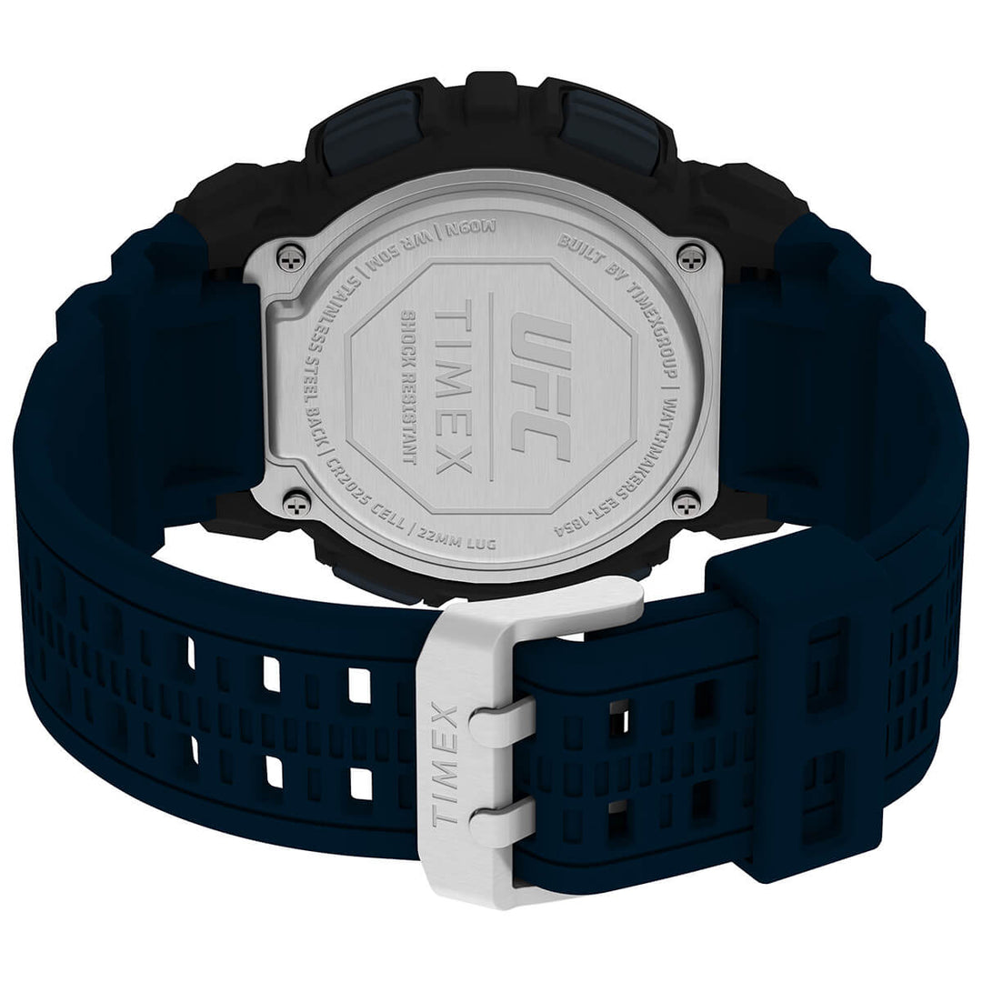 Timex UFC Strength Collection Premium Quality Men's Quartz Analog Digital Dial Coloured Watch, Round Dial With 50 Mm Case Width - TW5M535000D