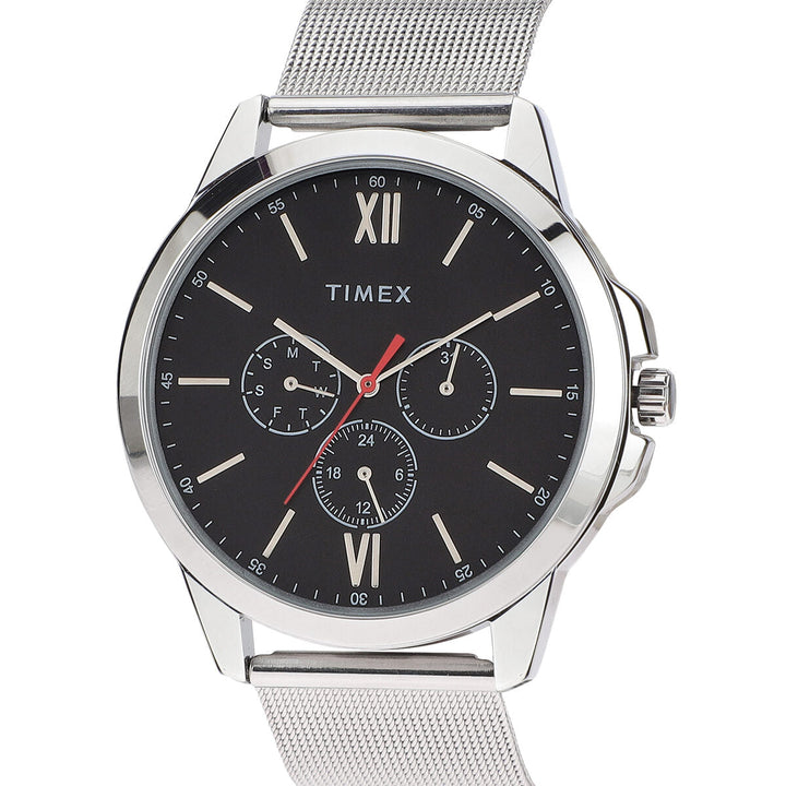 Timex Fashion Collection Premium Quality Multifunction Men Analog Black Dial Coloured Quartz Watch, Round Dial With 45 Mm Case Width - TWEG165SMU12
