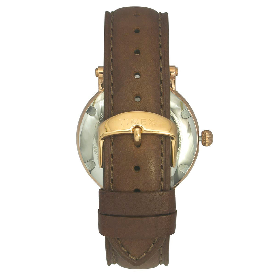 Timex E Class Men's Silver Dial Round Case Automatic Function Watch -TWEG16715