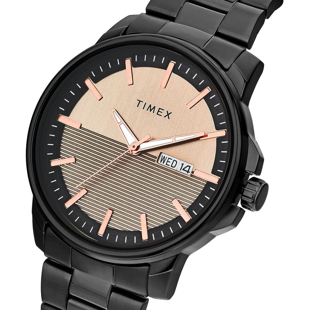 Timex Fashion Men's Grey Dial Round Case Day Date Function Watch -TWEG17211