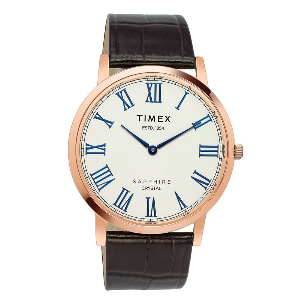 Timex Empera Men's Silver Dial Round Case 2 Hands Function Watch -TWEG17404