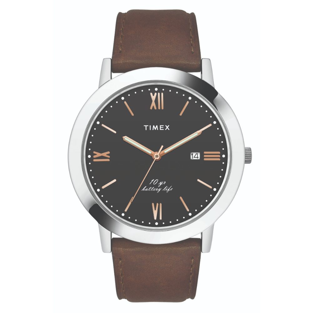 Timex Empera Men's Black Dial Round Case 10 Year Battery Life + Date Function Watch -TWEG17806