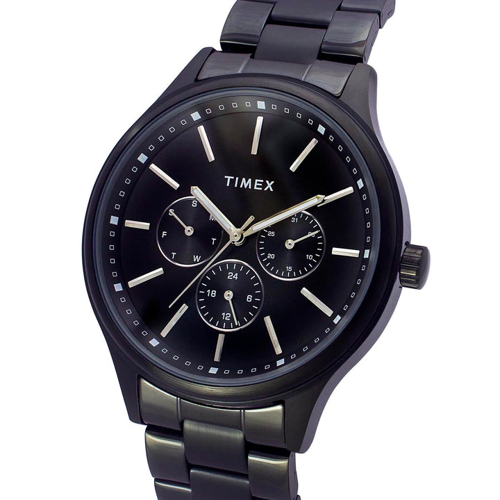 Timex Fashion Men's Black Dial Round Case Multifunction Function Watch -TWEG18410