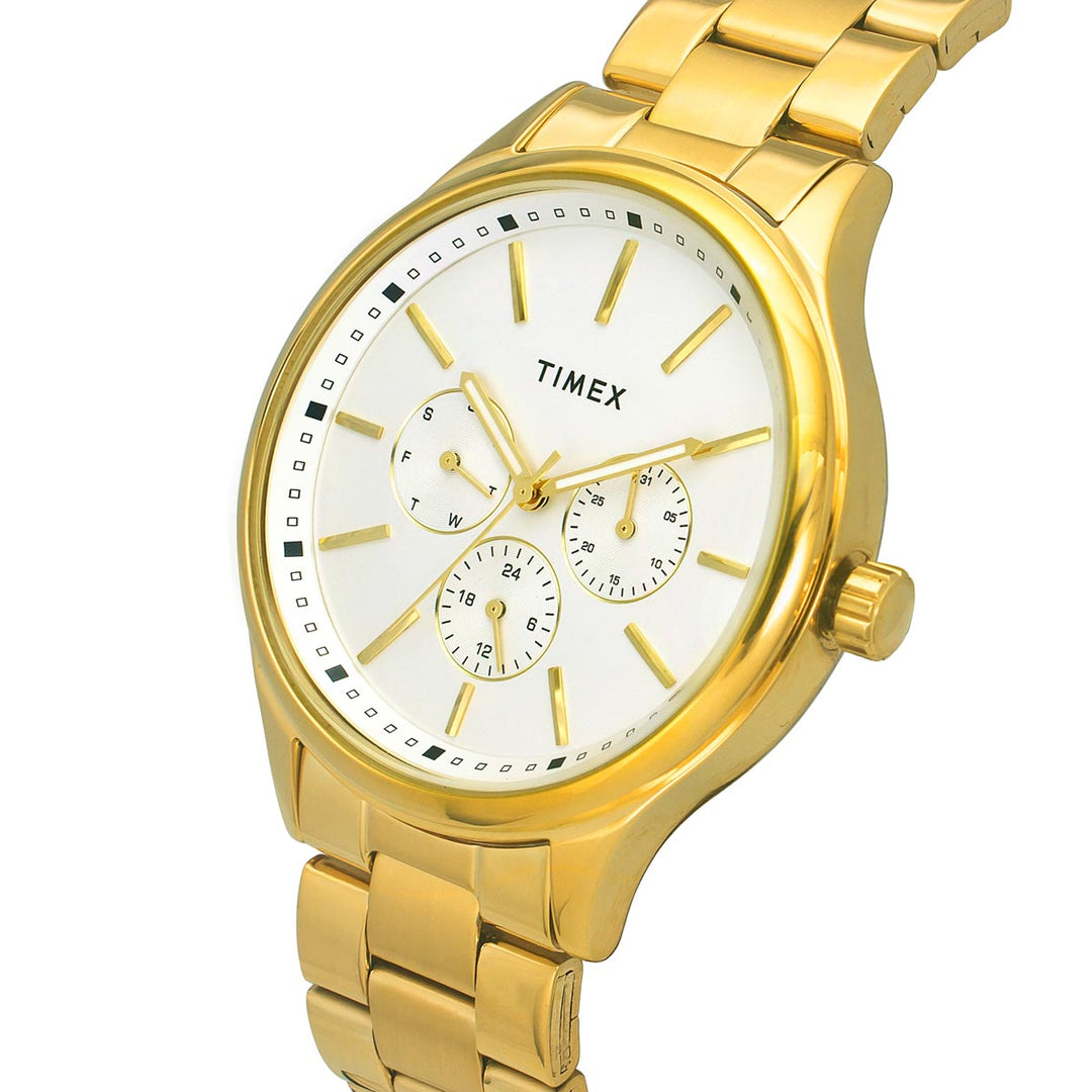 Timex Fashion Men's Silver Dial Round Case Multifunction Function Watch -TWEG18416