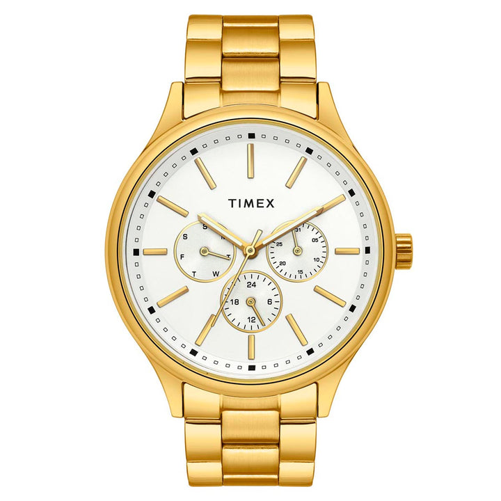 Timex Fashion Men's Silver Dial Round Case Multifunction Function Watch -TWEG18416